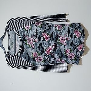 Absolutely Famous Camo Print Long Sleeve